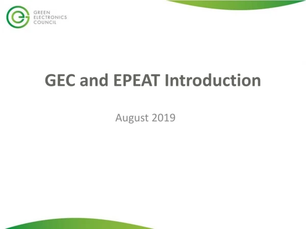 GEC and EPEAT Introduction