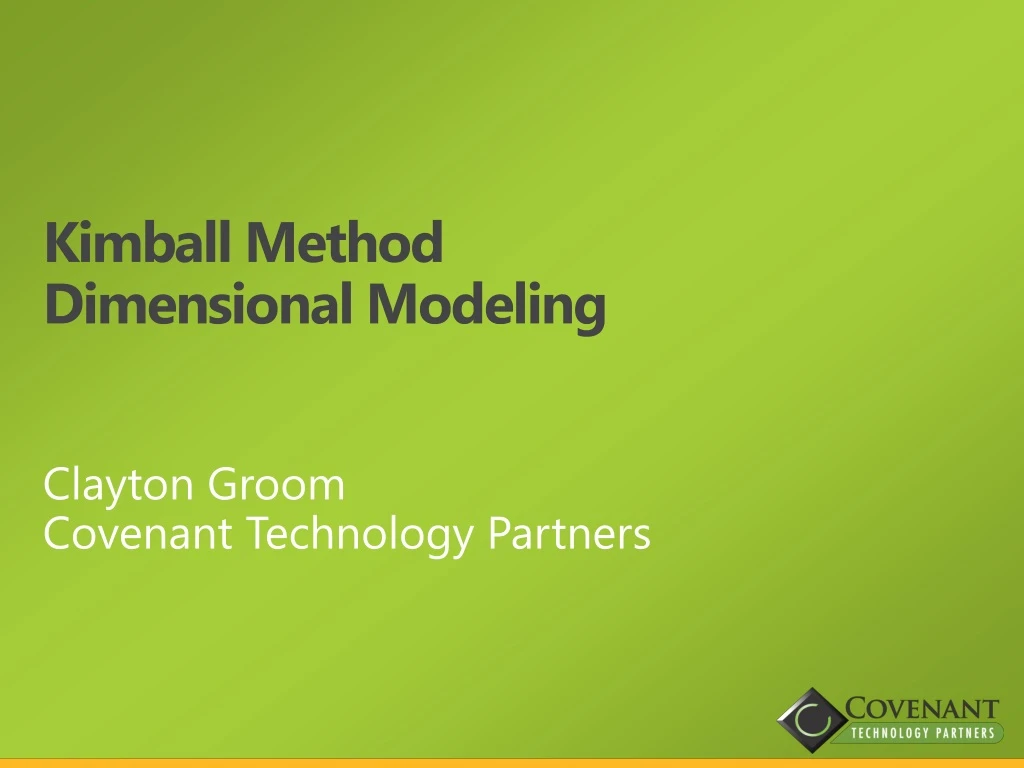 kimball method dimensional modeling