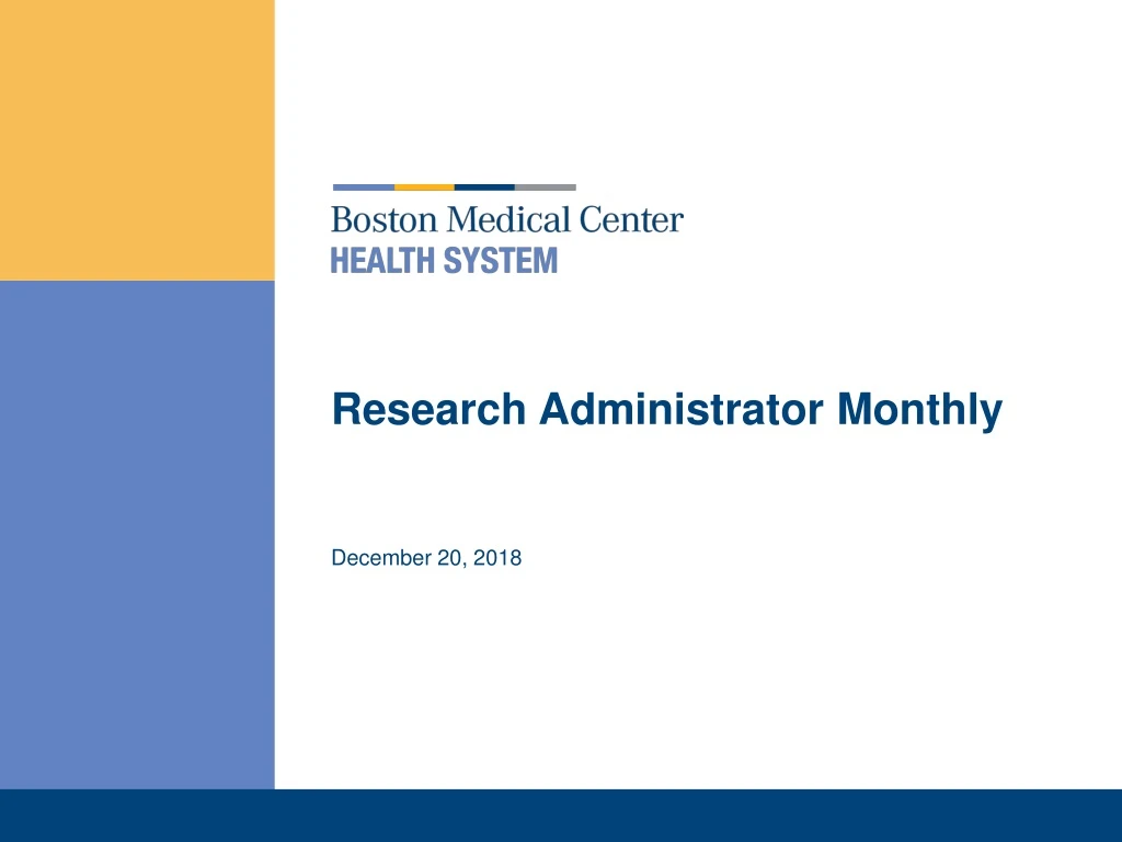 research administrator monthly