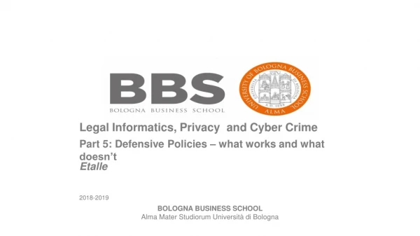 Legal Informatics, Privacy  and Cyber Crime