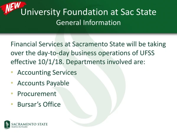 University Foundation at Sac State General Information