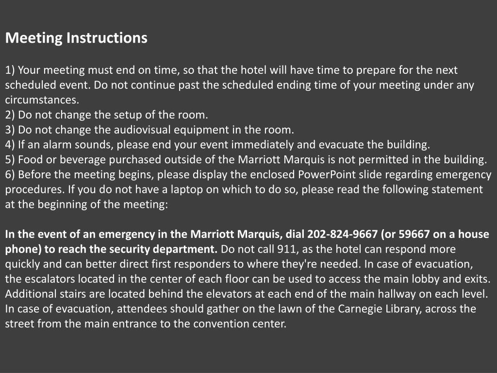 meeting instructions 1 your meeting must
