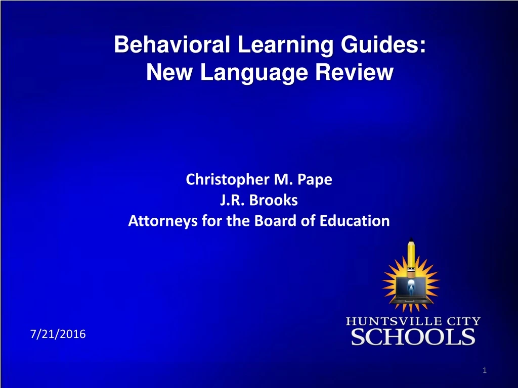 behavioral learning guides new language review