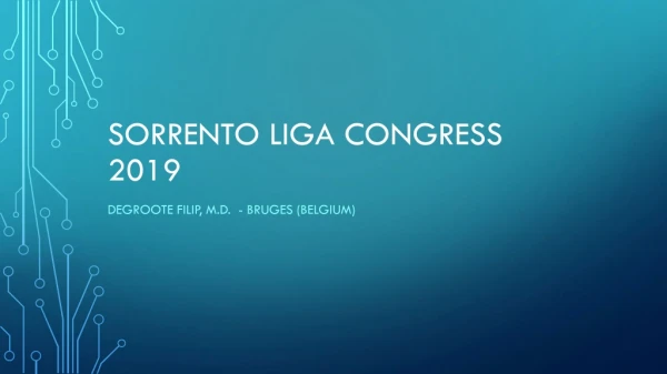 SORRENTO LIGA CONGRESS 2019