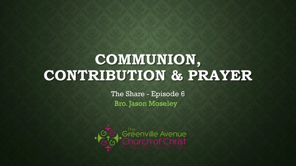 communion contribution prayer