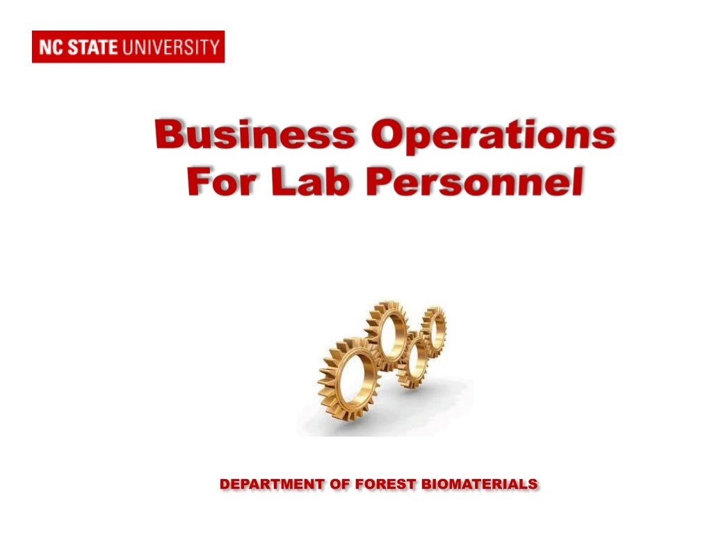 business operations for lab personnel