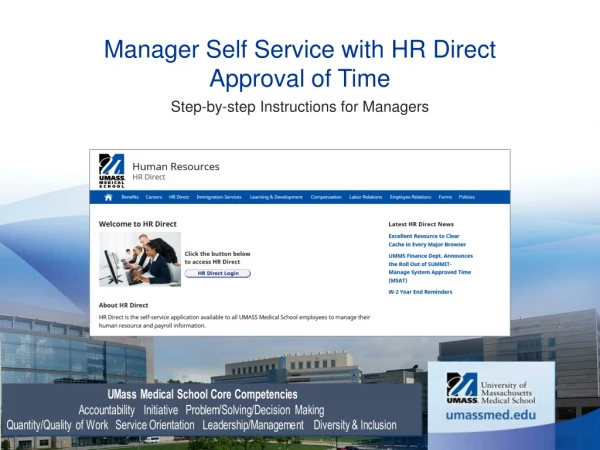 Manager Self Service with HR Direct Approval of Time