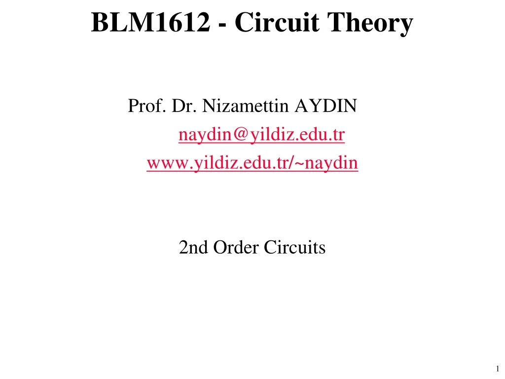 blm1612 circuit theory