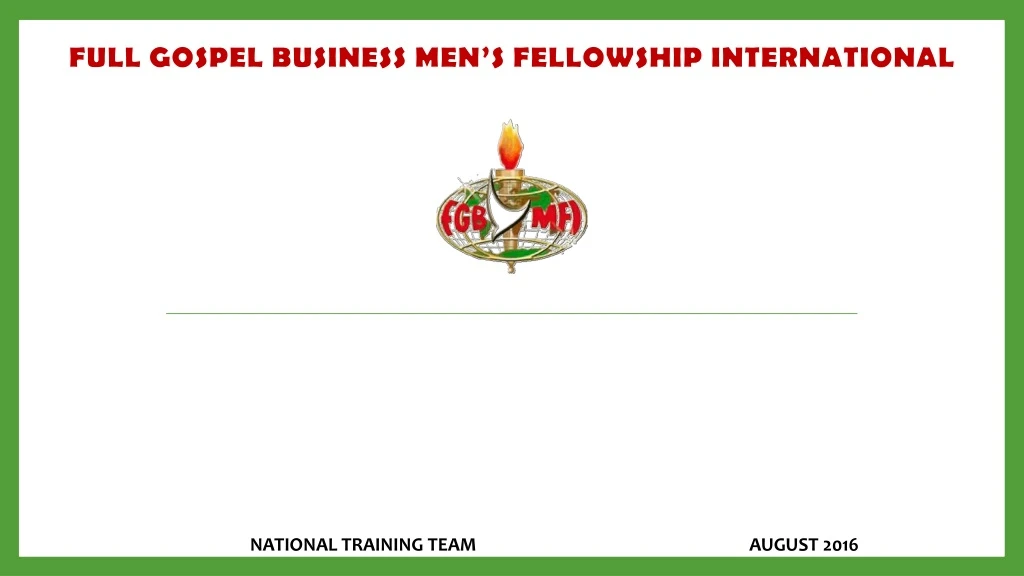 full gospel business men s fellowship international