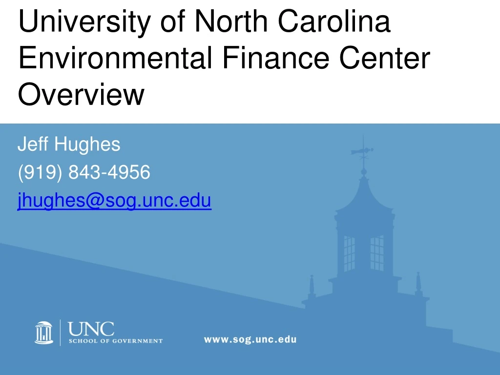 university of north carolina environmental finance center overview