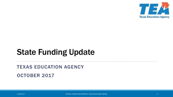 State Funding Update