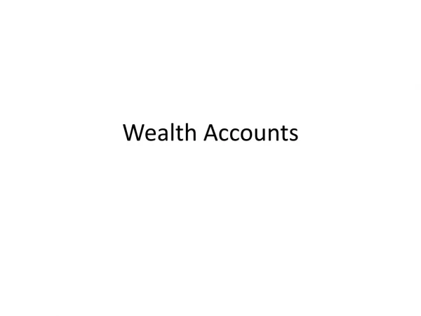 Wealth Accounts