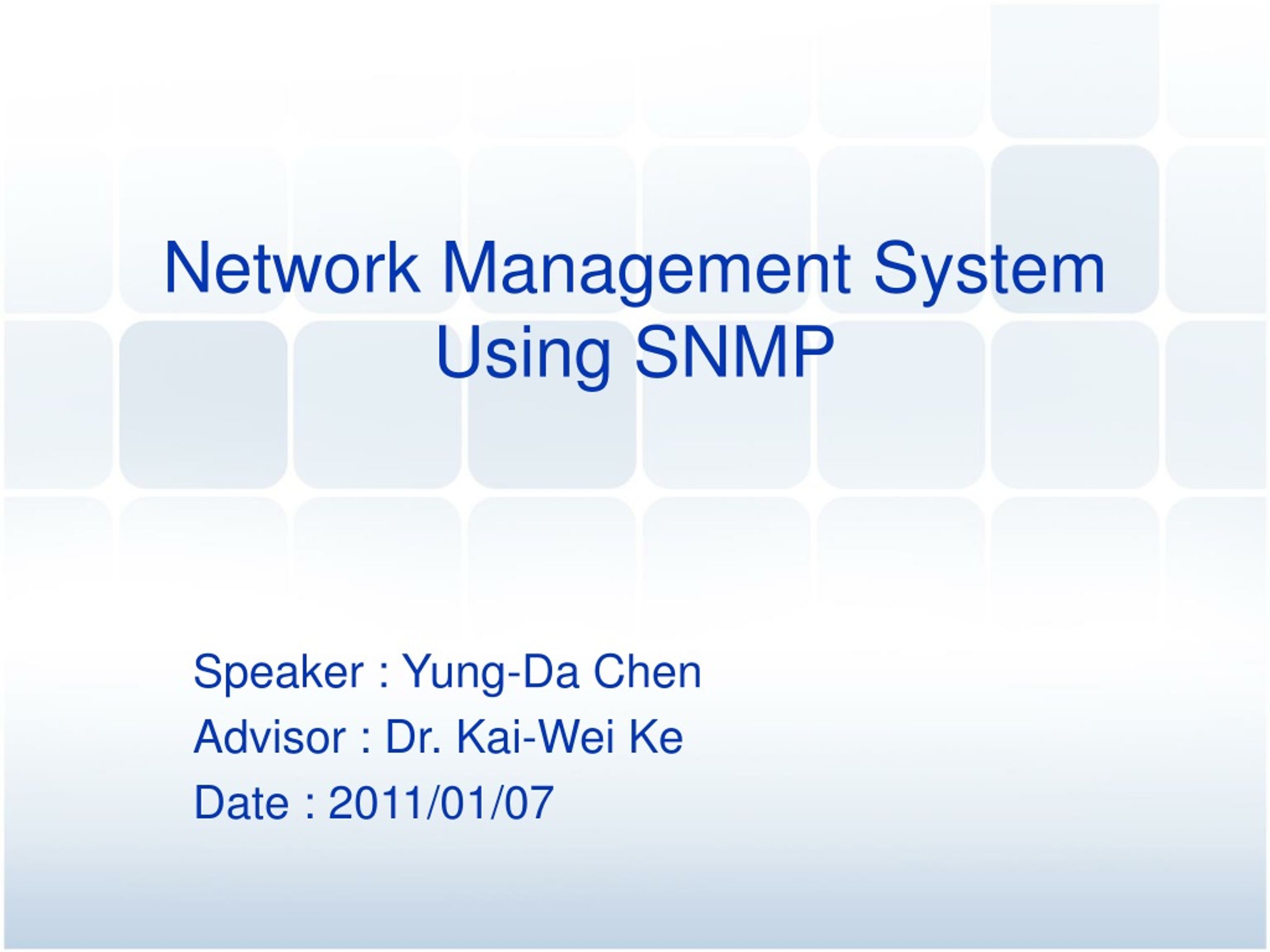 PPT - Network Management System Using SNMP PowerPoint Presentation ...