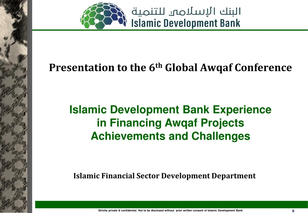 islamic financial sector development department