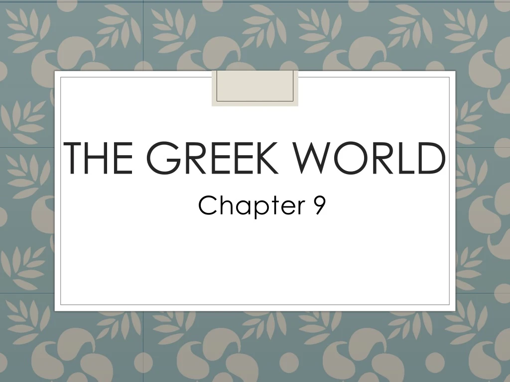 the greek world