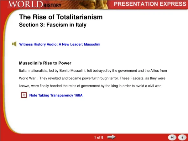 The Rise of Totalitarianism