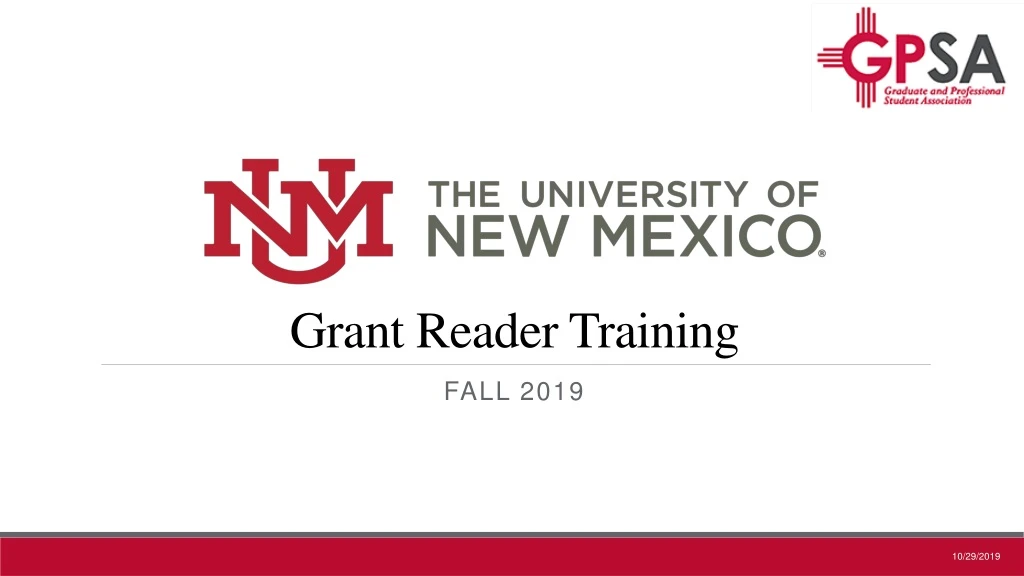 grant reader training