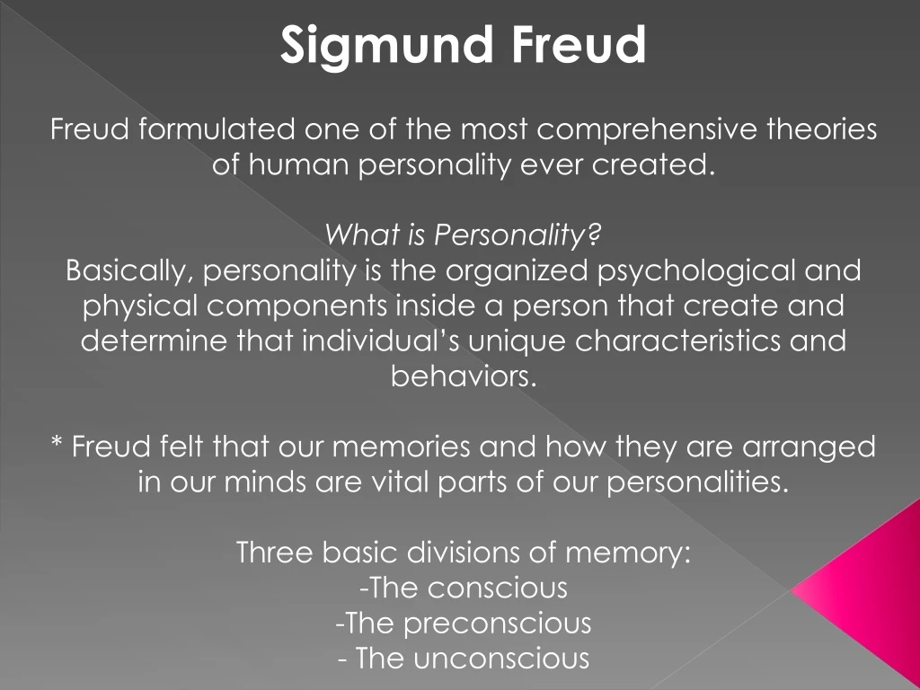 sigmund freud freud formulated one of the most