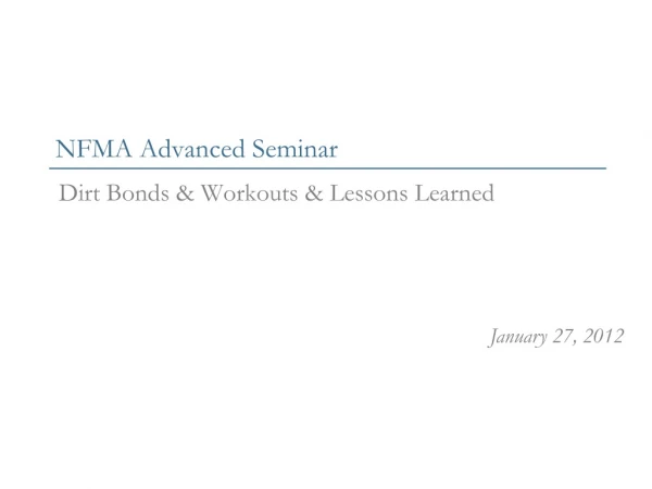 NFMA Advanced Seminar
