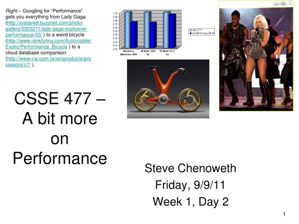 CSSE 477 – A bit more on Performance