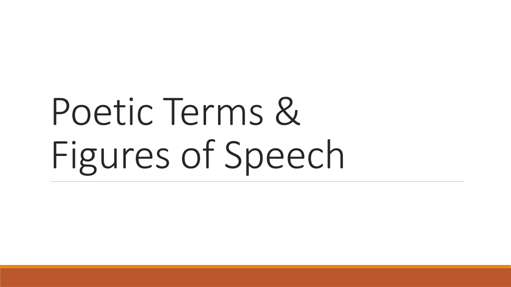 poetic terms figures of speech