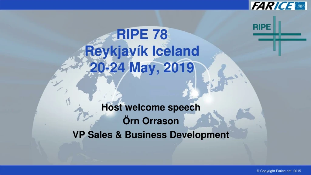 ripe 78 reykjav k iceland 20 24 may 2019