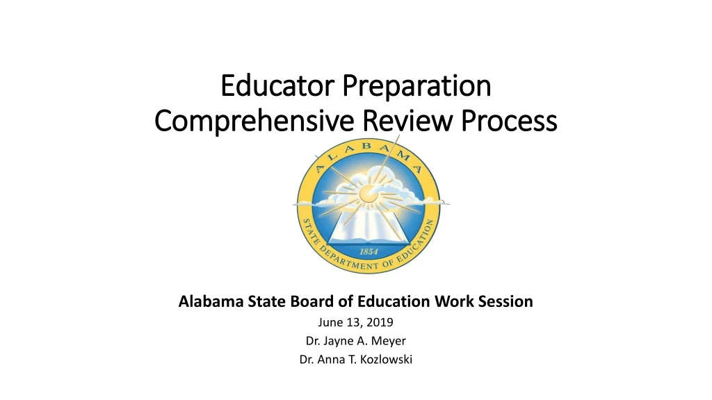 educator preparation comprehensive review process