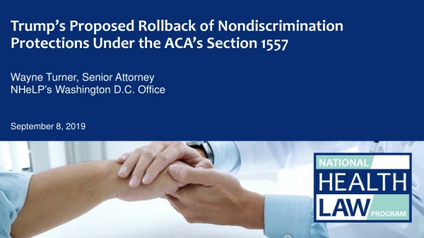Trump’s Proposed Rollback of Nondiscrimination Protections Under the ACA’s Section 1557