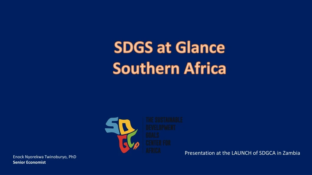 sdgs at glance southern africa