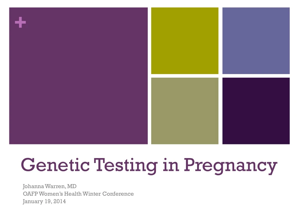 genetic testing in pregnancy