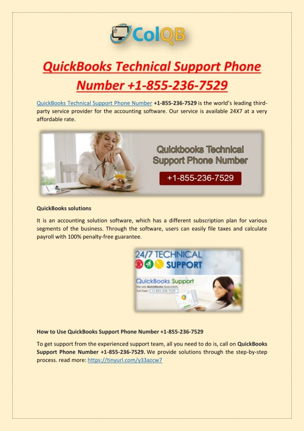 QuickBooks Technical Support Phone Number 1-855-236-7529