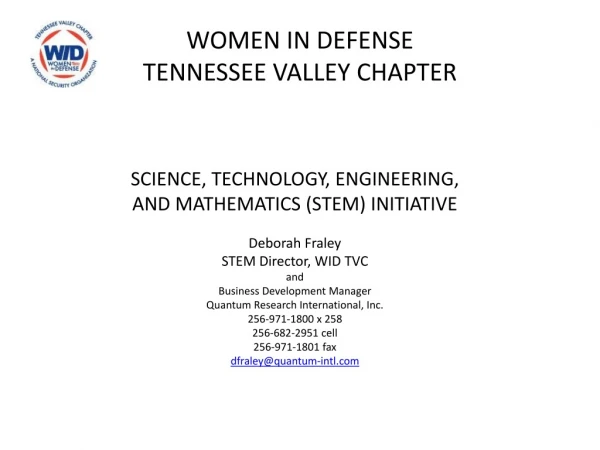 WOMEN IN DEFENSE TENNESSEE VALLEY CHAPTER
