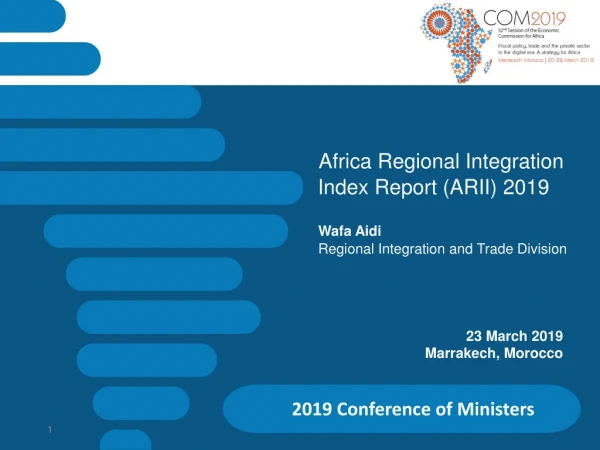 Africa Regional Integration Index Report (ARII) 2019