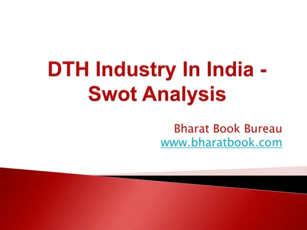 DTH Industry In India - Swot Analysis