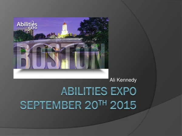 Abilities Expo September 20 th 2015