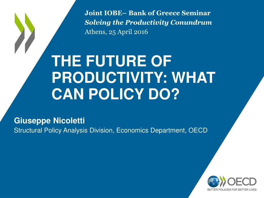 the future of productivity what can policy do
