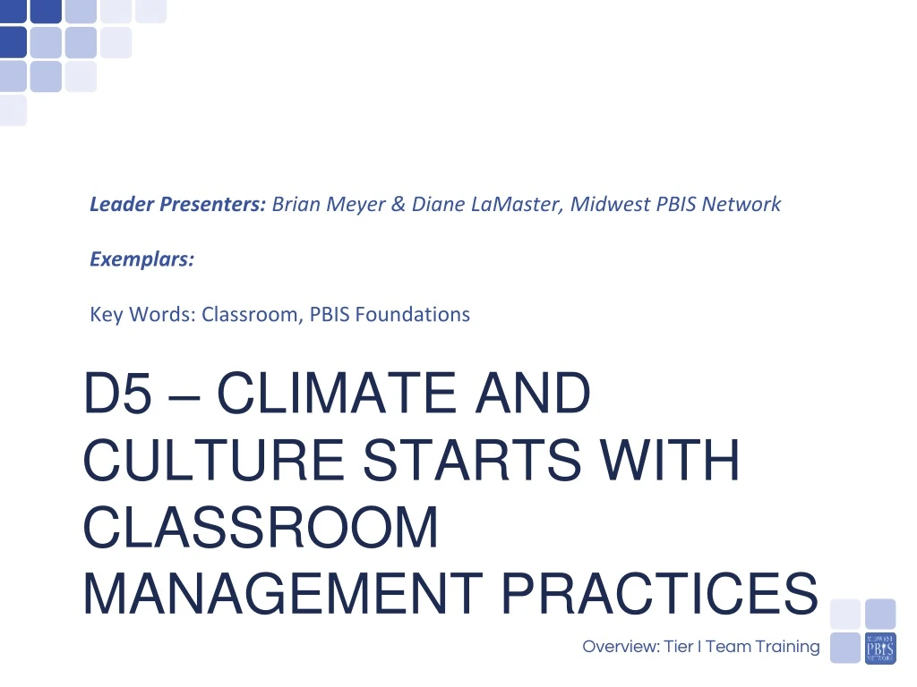 d5 climate and culture starts with classroom management practices