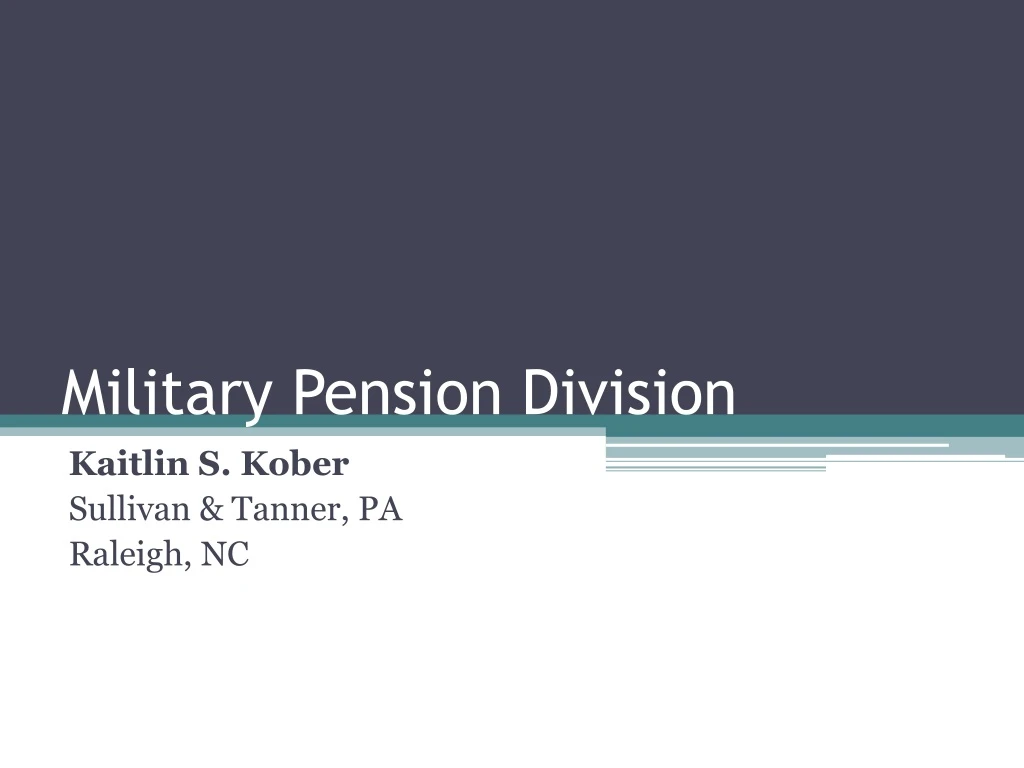 military pension division