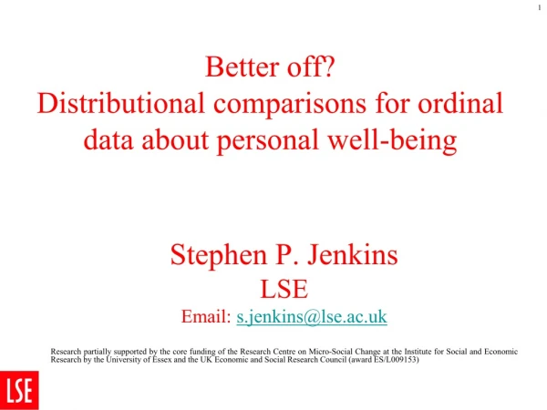Better off? Distributional comparisons for ordinal data about personal well-being