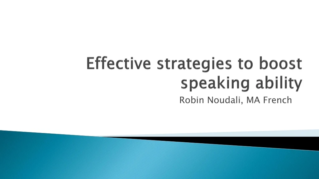 effective strategies to boost speaking ability