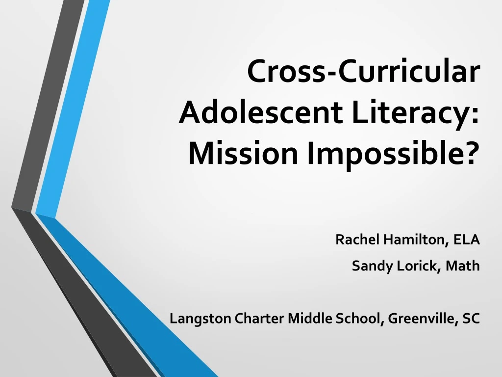 cross curricular adolescent literacy mission impossible