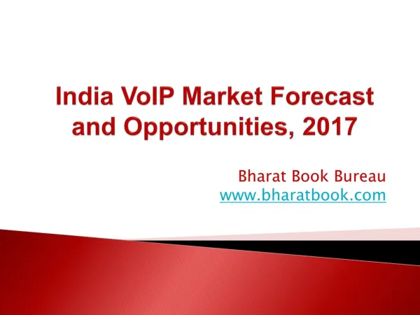 India VoIP Market Forecast and Opportunities, 2017