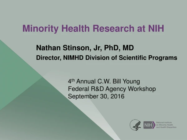 Minority Health Research at NIH