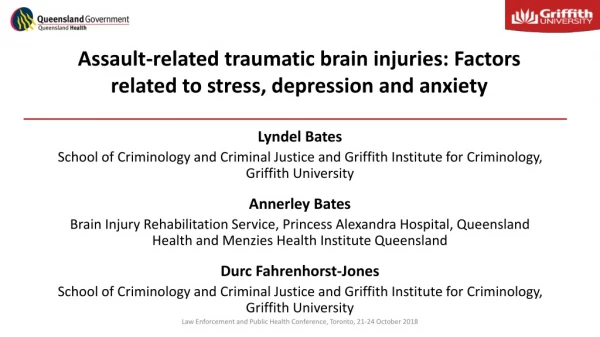 Assault-related traumatic brain injuries: Factors related to stress, depression and anxiety