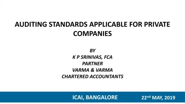 ICAI, BANGALORE