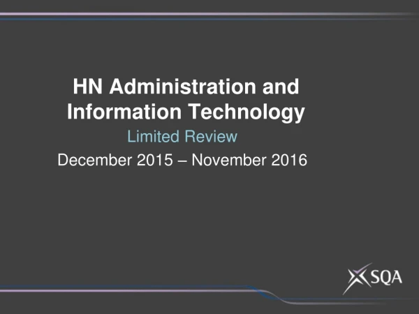 HN Administration and Information Technology