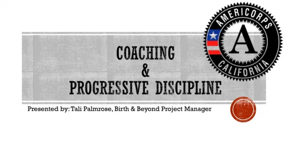coaching &amp; progressive discipline