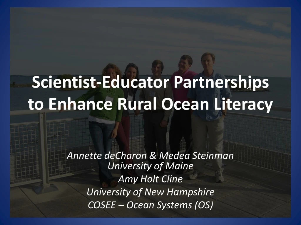 scientist educator partnerships to enhance rural ocean literacy