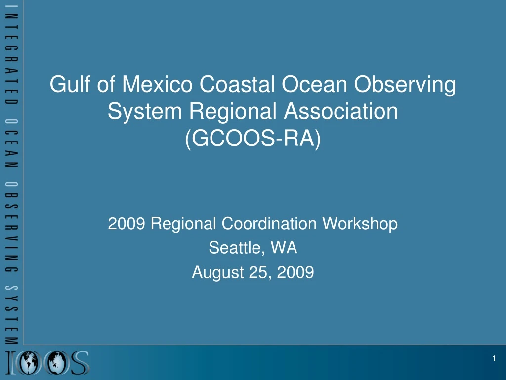 gulf of mexico coastal ocean observing system regional association gcoos ra