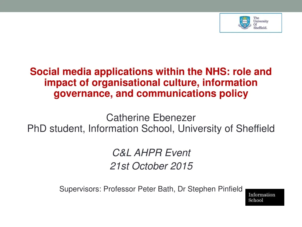 social media applications within the nhs role
